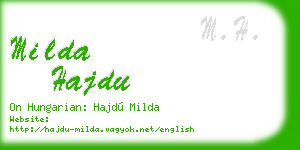 milda hajdu business card